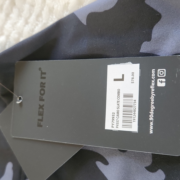 90 DEGREE WOMENS SPORTS CAMO PRINT LEGGINS SZE L NEW WITH TAGS - Picture 6 of 9